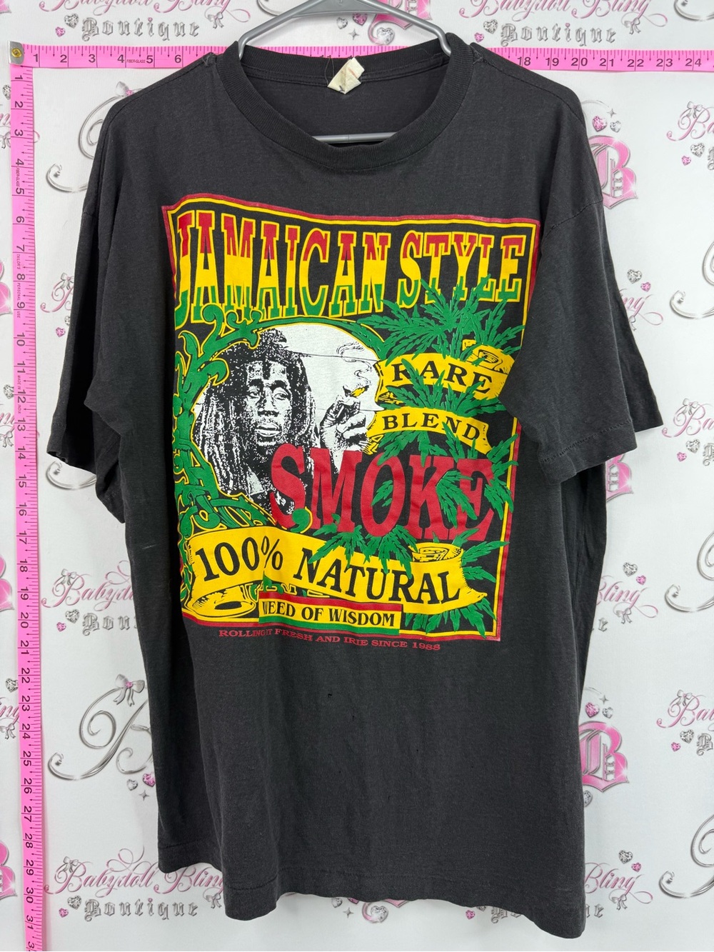 American screens T-shirt bob Marley vintage Jamaican Style 'Smoky' Graphic Tee
